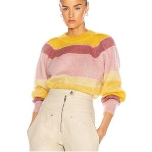 Isabel Marant Daniel Striped Mohair Blend Sweater Jumper